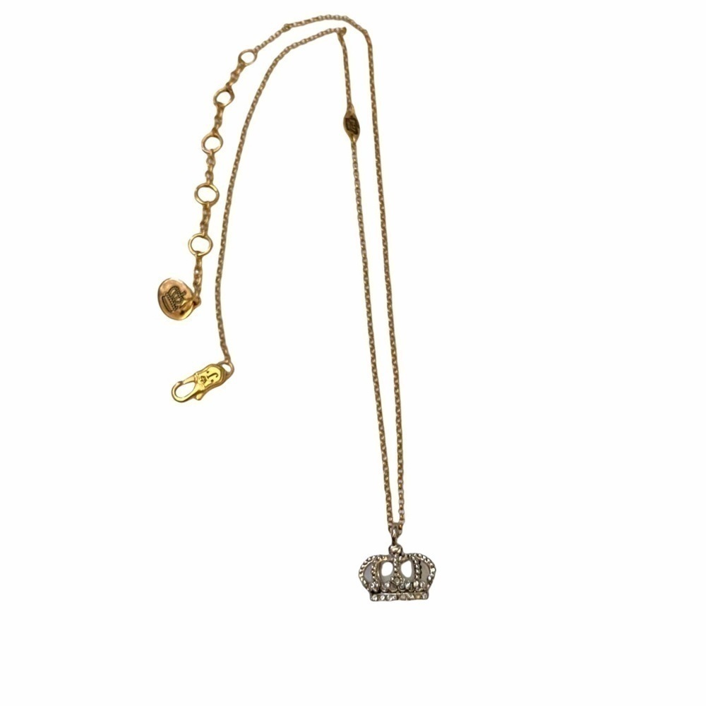 Juicy Couture Tiara Crown 2 Tone Necklace